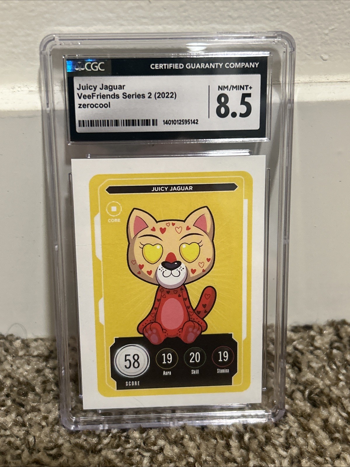 Veefriends Series 2 Juicy Jaguar CGC Graded NM/Mint 8.5 TGC Card