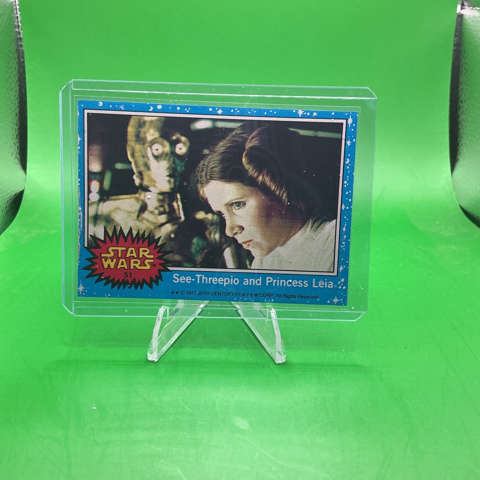 1977 Topps Star Wars Series 1 Set Blue See-Threepio and Princess Leia #51