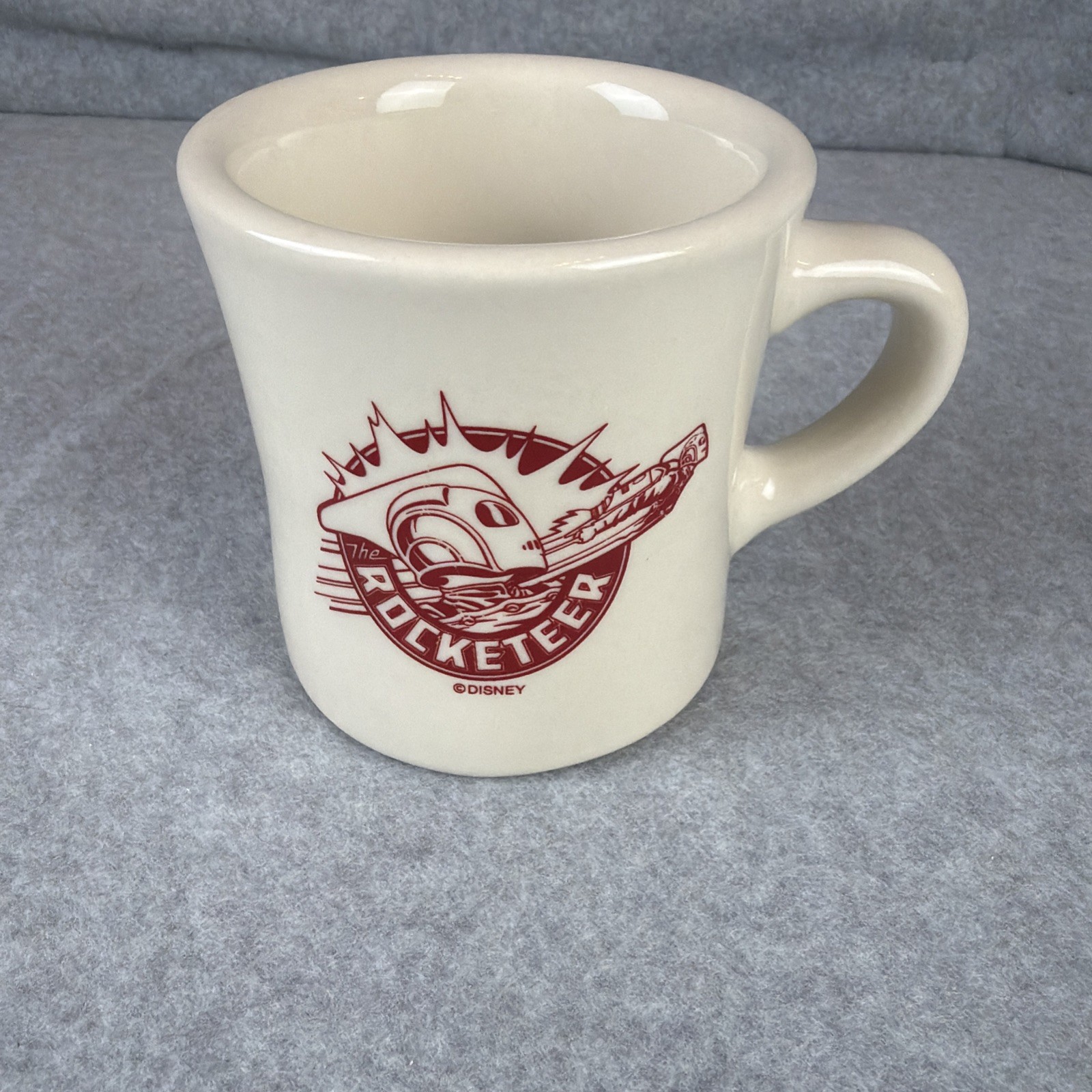 Vintage 1990s Walt Disney The Rocketeer Bull Dog Cafe Coffee Mug Cup Rare