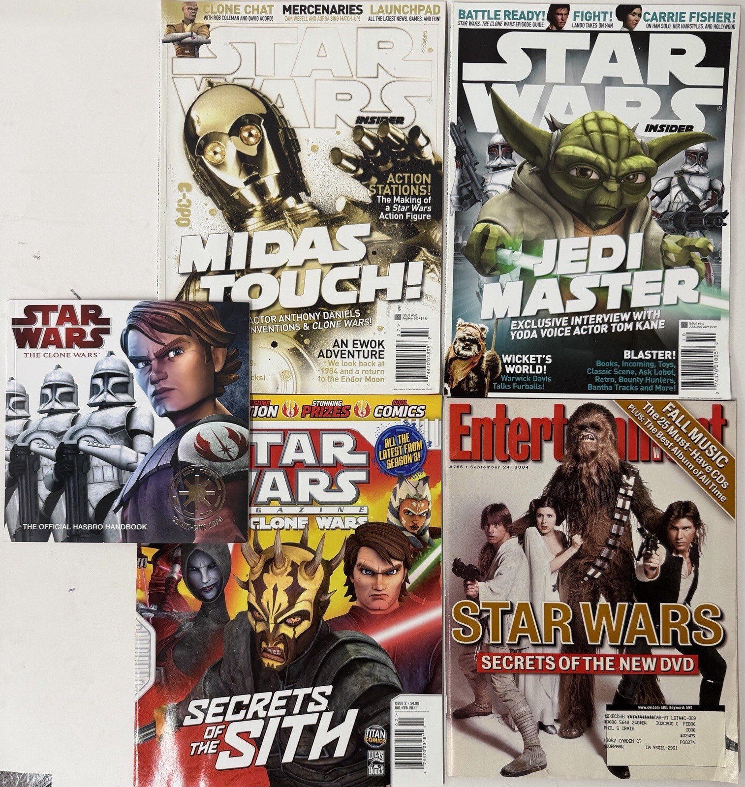 Star Wars Magazine & Official Hasbro Handbook Lot Entertainment Weekly Insider Star Wars Magazine & Official Hasbro Handbook Lot Entertainment Weekly Insider