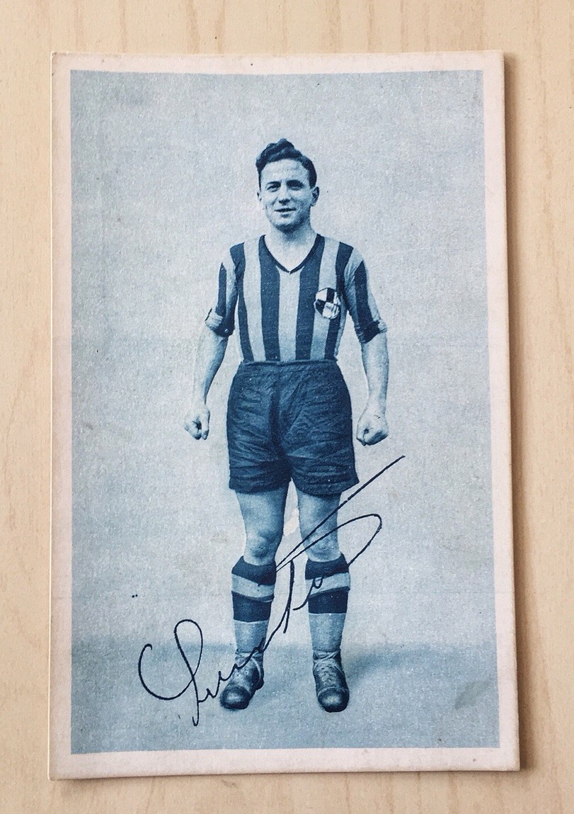 Football-Ambrosiana Inter- 1928/29-Pietro Serrantoni-Original Postcard-Postcard