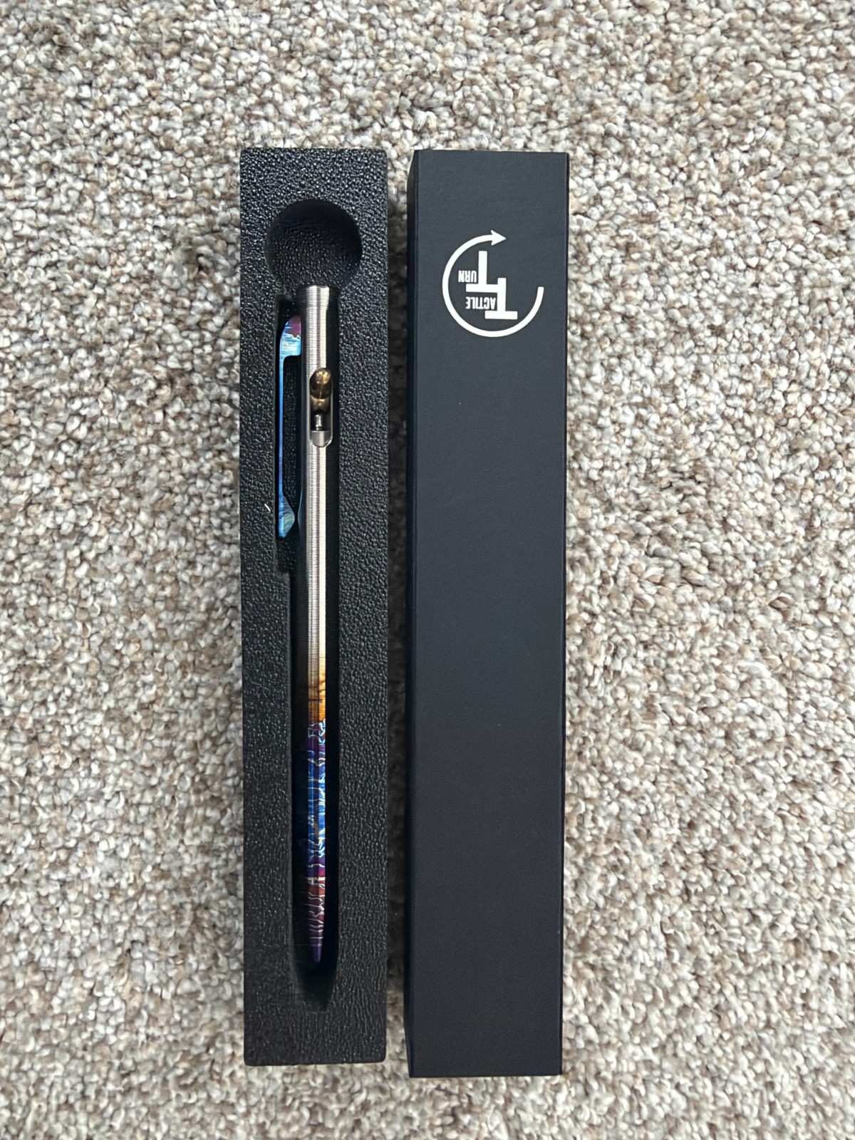 Tactile Turn Aurora Switch Pen - Limited-New-Slim Titanium Body, Clip, and Screw