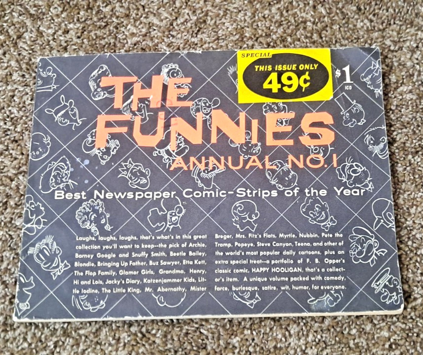 The Funnies Annual No. 1 Best Newspaper Comic-Strips Trade PaperBack 1959 Avon