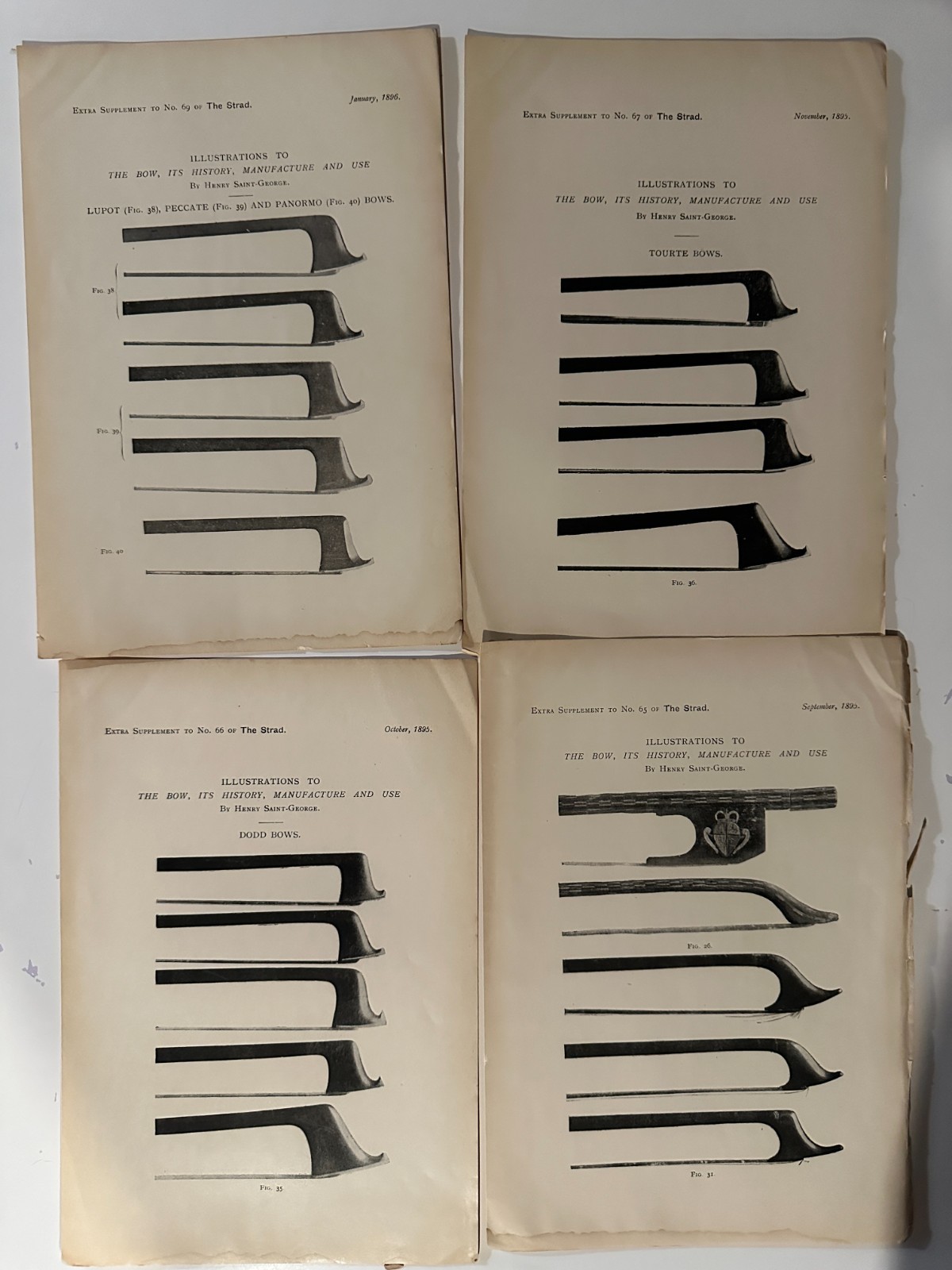 RARE 1895-86 Set of 4 Henry Saint-George \
