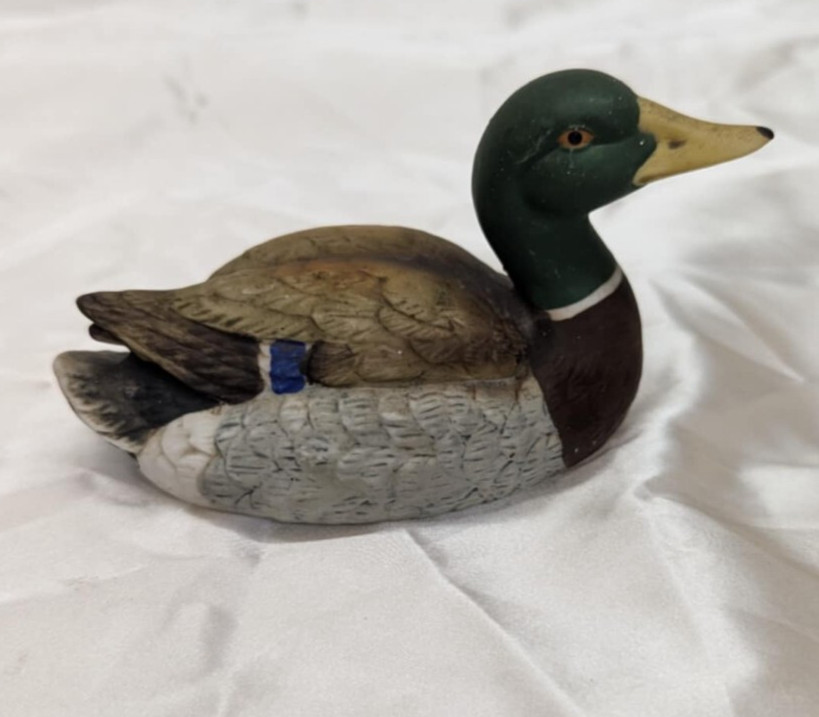 Vintage Figurine Angeline Original Handpainted Porcelain Mallard Duck Japan Vintage Figurine Angeline Original Handpainted Porcelain Mallard Duck Japan