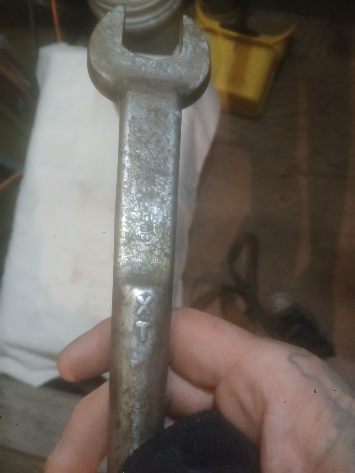 vintage ironworker\'s spud wrench (also widely known as an construction or erecti
