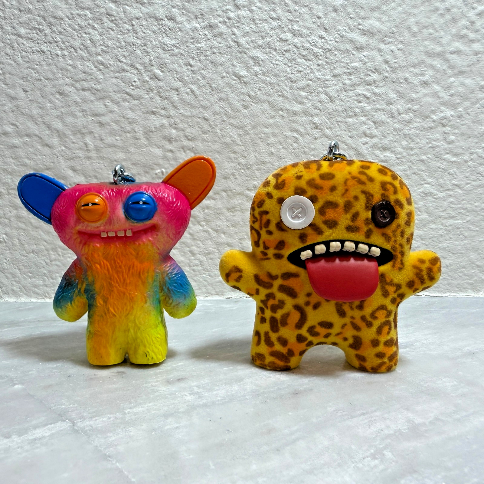 Set of 2 opened Fuggler 2.5inch Collectible Keychain Figures Series 1 (NWOB)