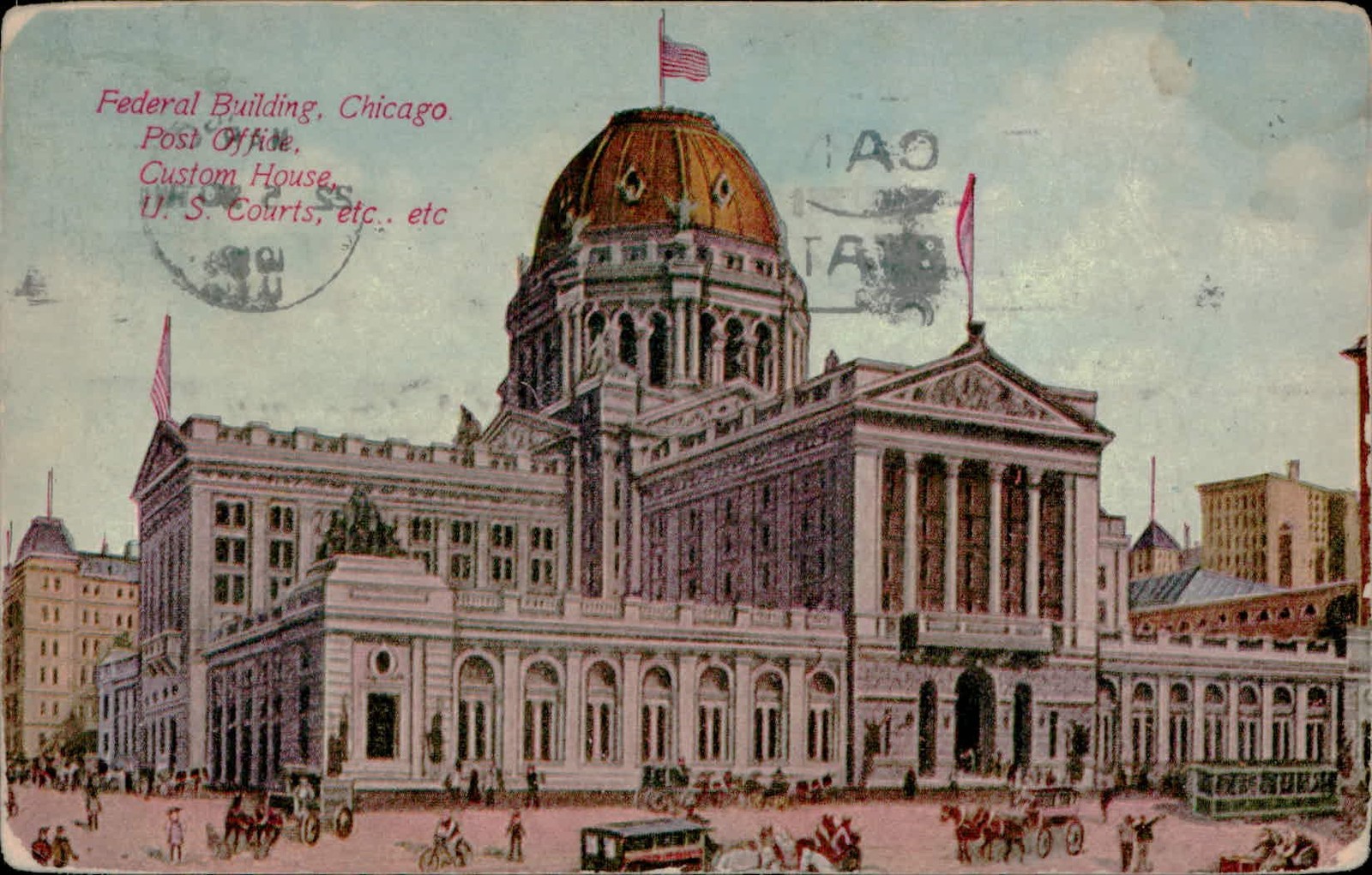 Postcard 1912 Chicago Federal Building postcard