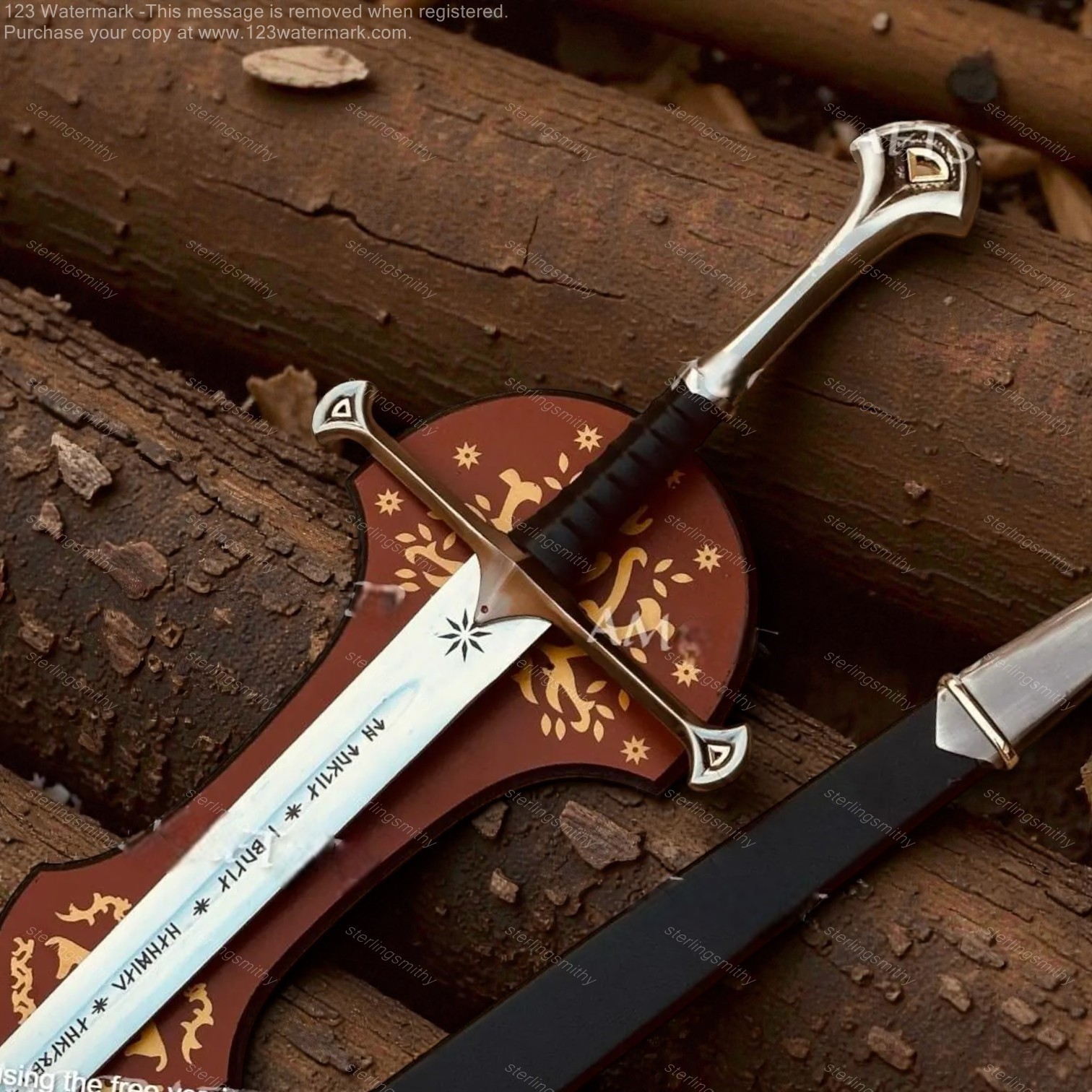 LOTR Handmade New Narsil Anduril Sword Best Quality Fantasy Collectible Gift Bf