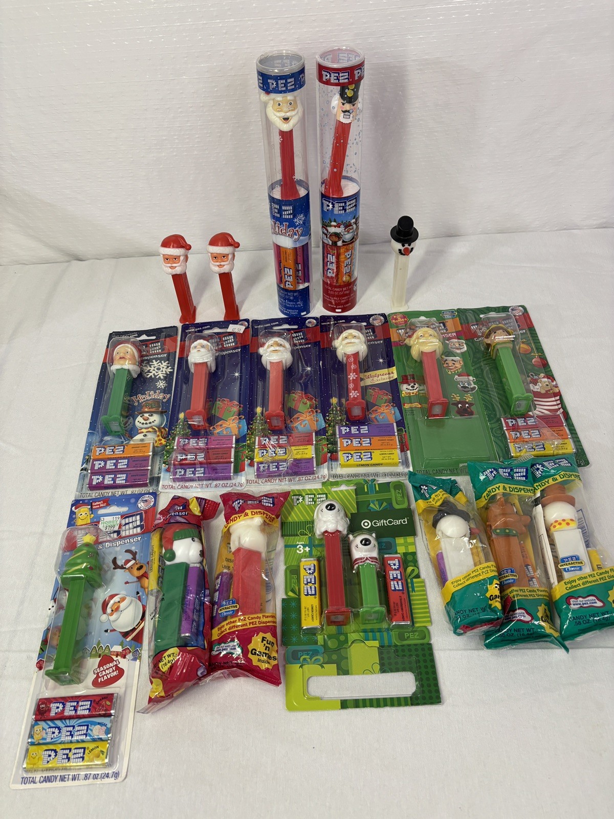 Vintage 2000’s Christmas Pez Dispensers Sealed on Card and Open Lot of 19 Target