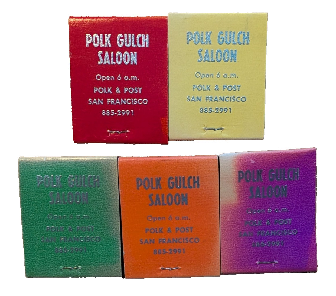 Vintage Polk Gulch Saloon Matchbooks San Francisco LGBTQ History Lot Of 5