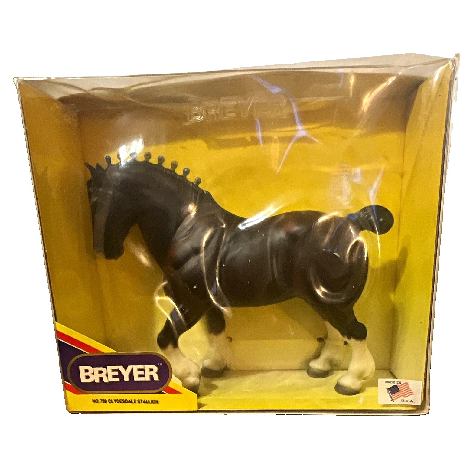 Breyer No. 739 Clydesdale Stallion Horse Model, Plastic, In Box