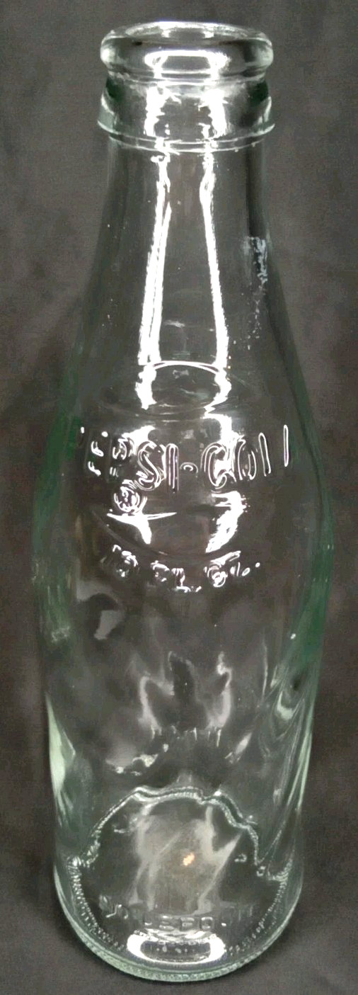 Vintage 1970s Soda Advertising Owens Illinois Pepsi Cola Glass Bottle