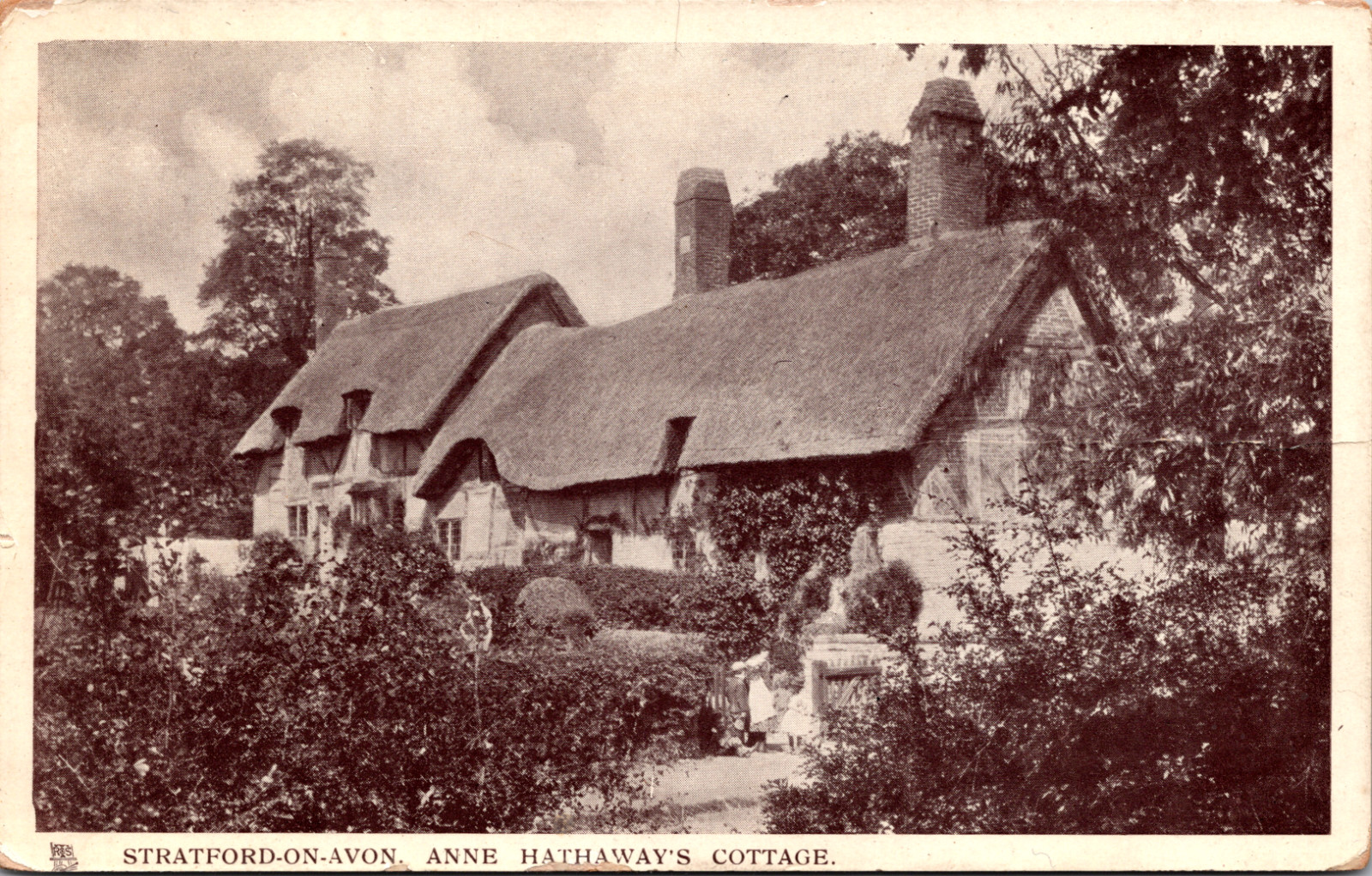 Stratford-On-Avon Anne Hathaway\'s Cottage England Vintage Postcard