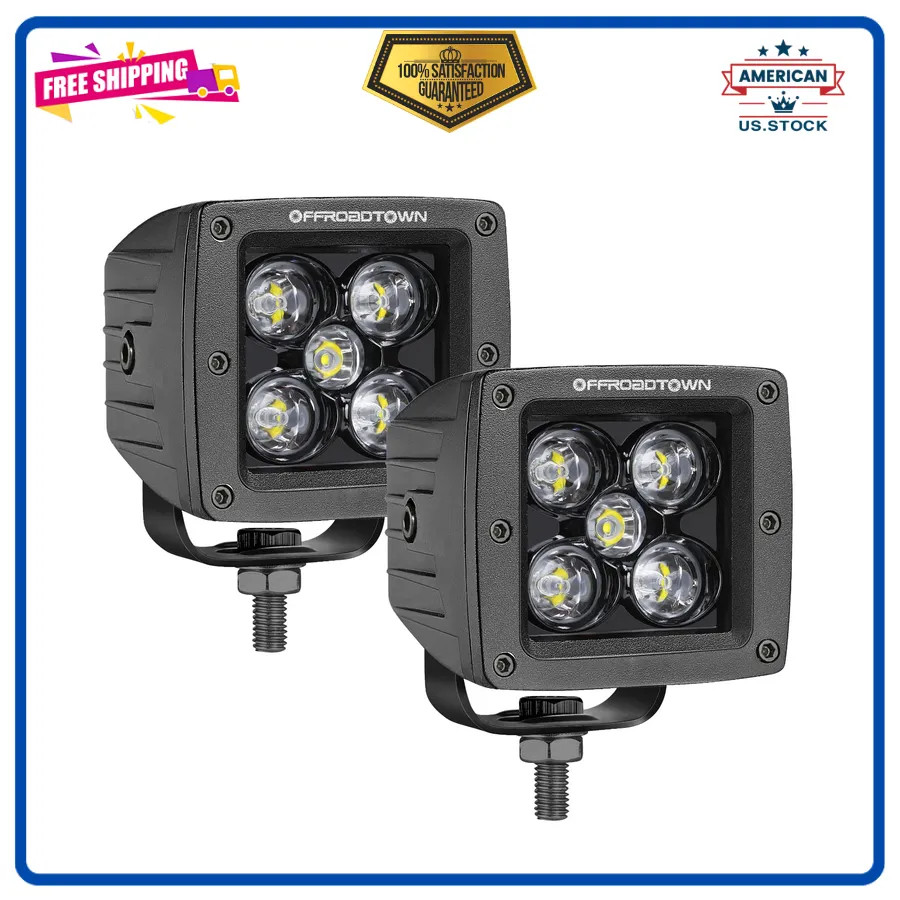 OFFROADTOWN LED Cubes 2PCS 3 Inch 100W CREE LED Pods Ditch Lights OFFROADTOWN LED Cubes 2PCS 3 Inch 100W CREE LED Pods Ditch Lights