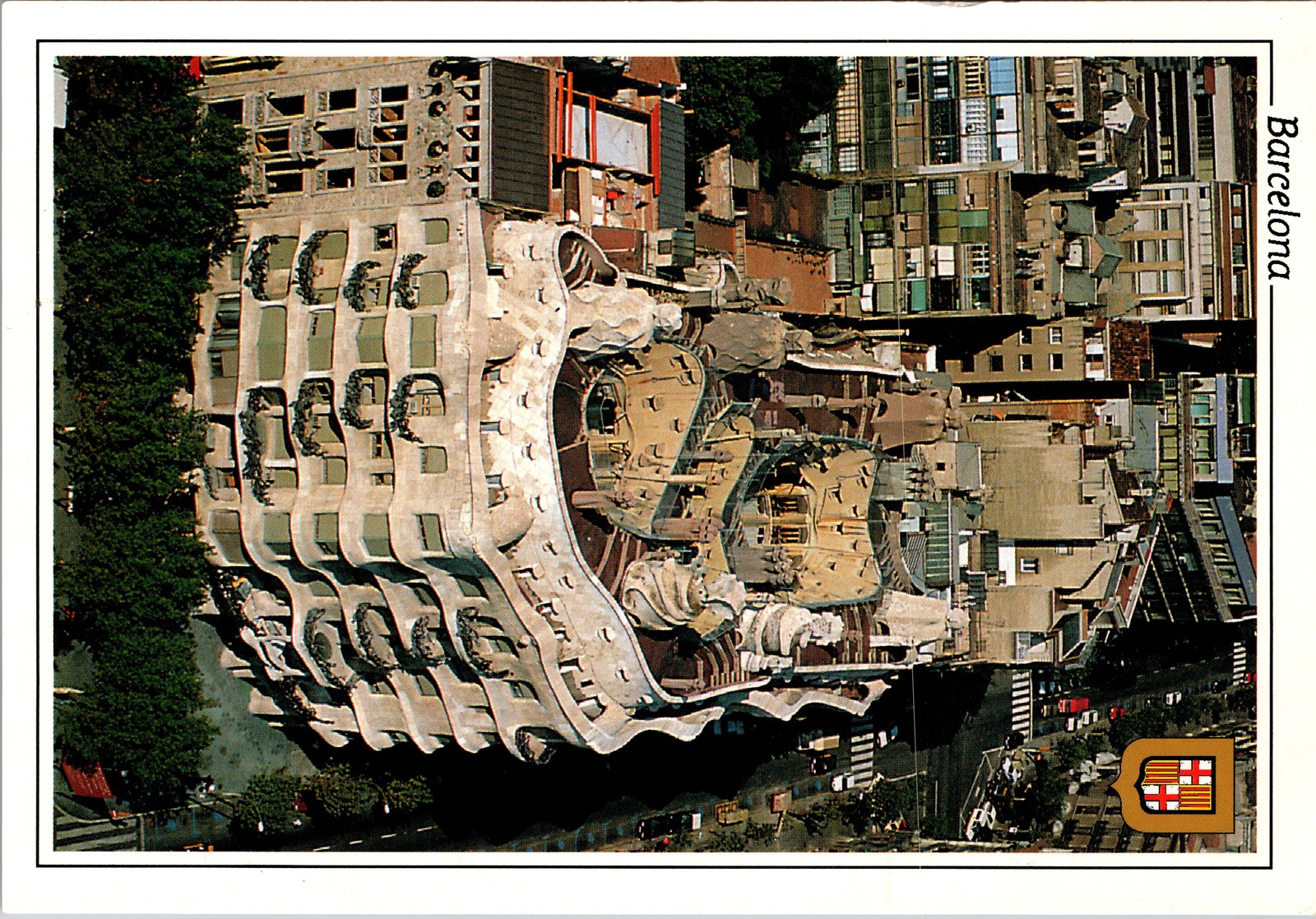 Barcelona Gaudi Casa Mila La Pedrera Postcard Vintage 610