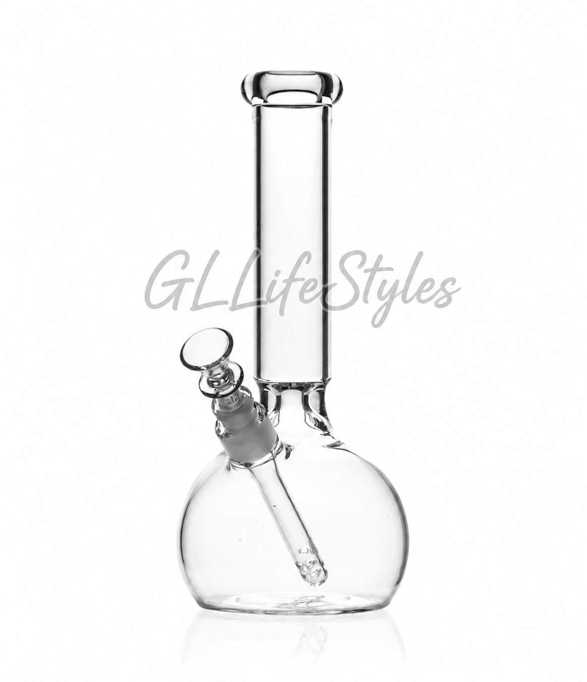 GRAV® LARGE 12” ROUND BASE WATER PIPE BONG, REMOVABLE DOWN-STEM, ICE PINCH
