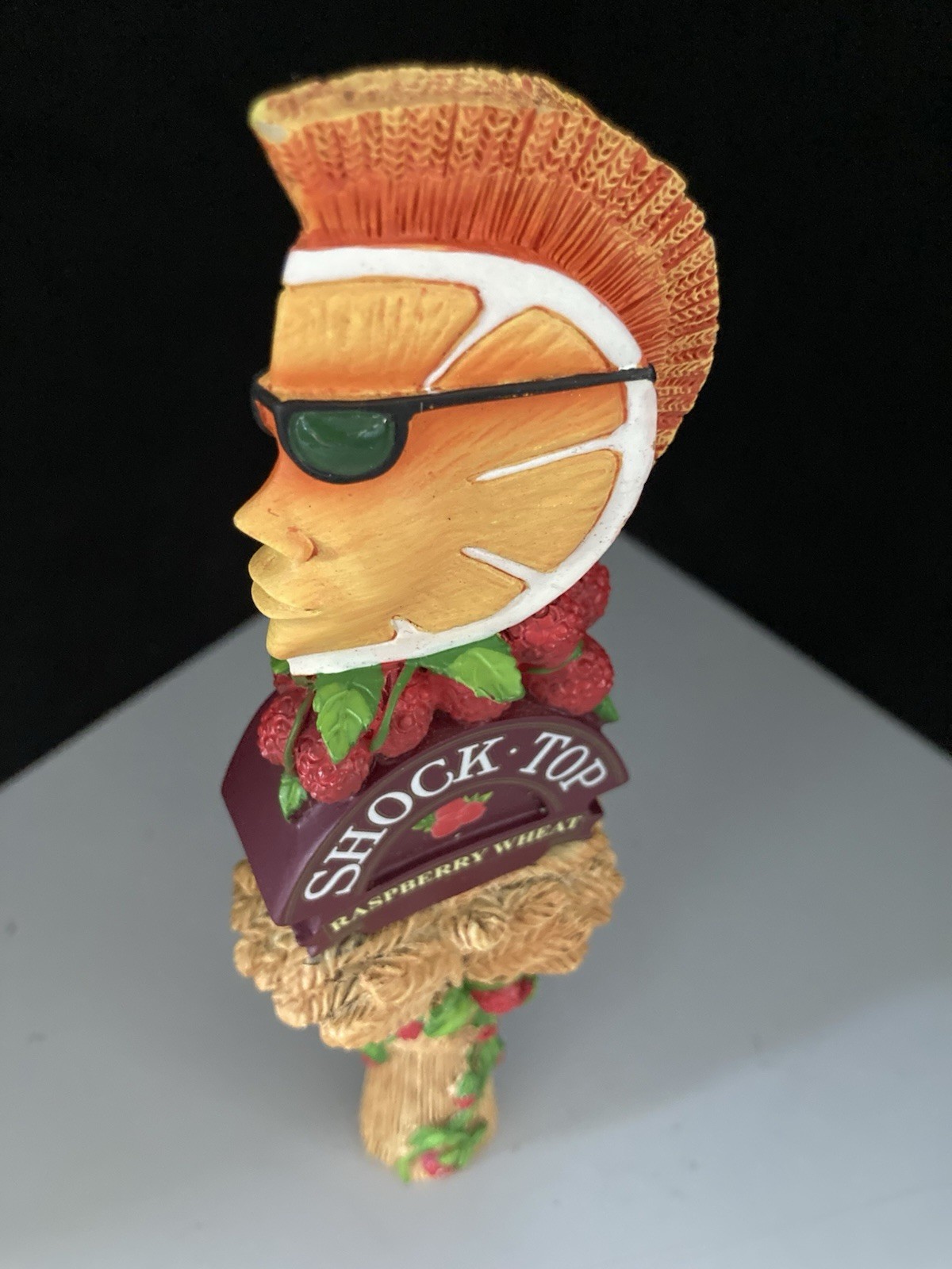 🔥 NOS Shock Top Raspberry Beer Tap Handle Short Craft Retired Bar Lot Sr