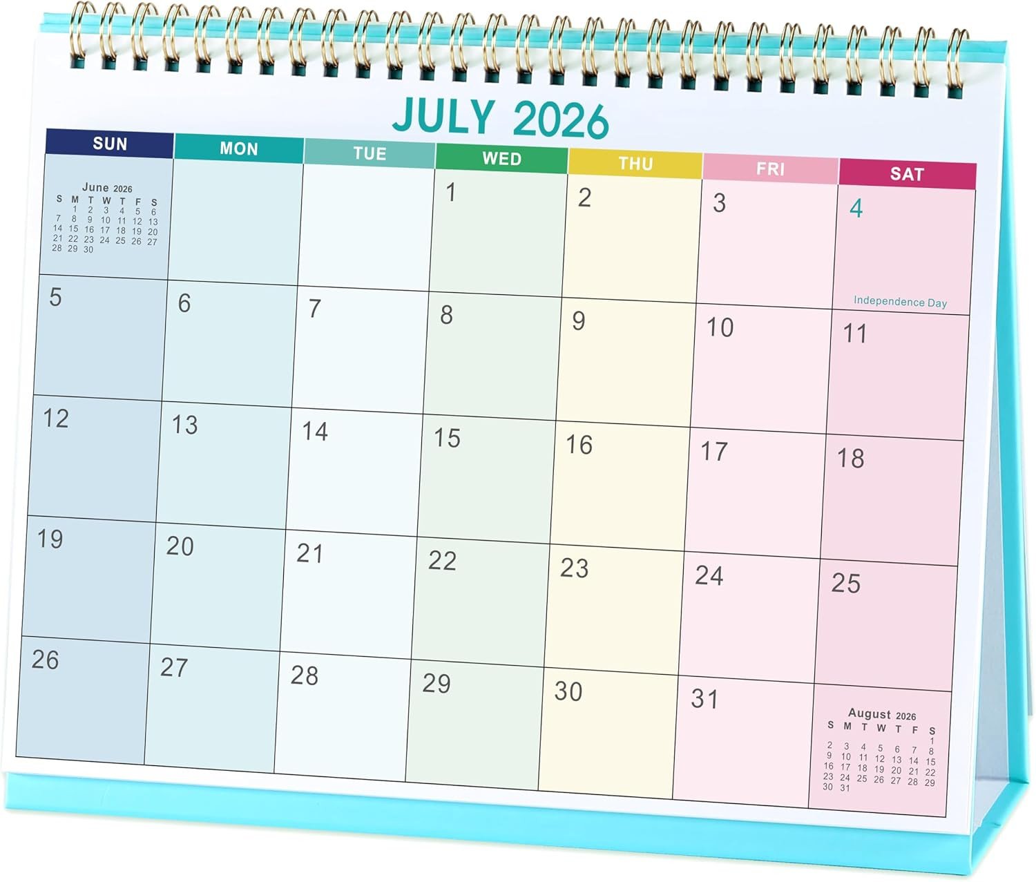 Desk Calendar 2026-2027 - JUL 2026 - DEC 2027, Calendar 2026-2027, 9.8