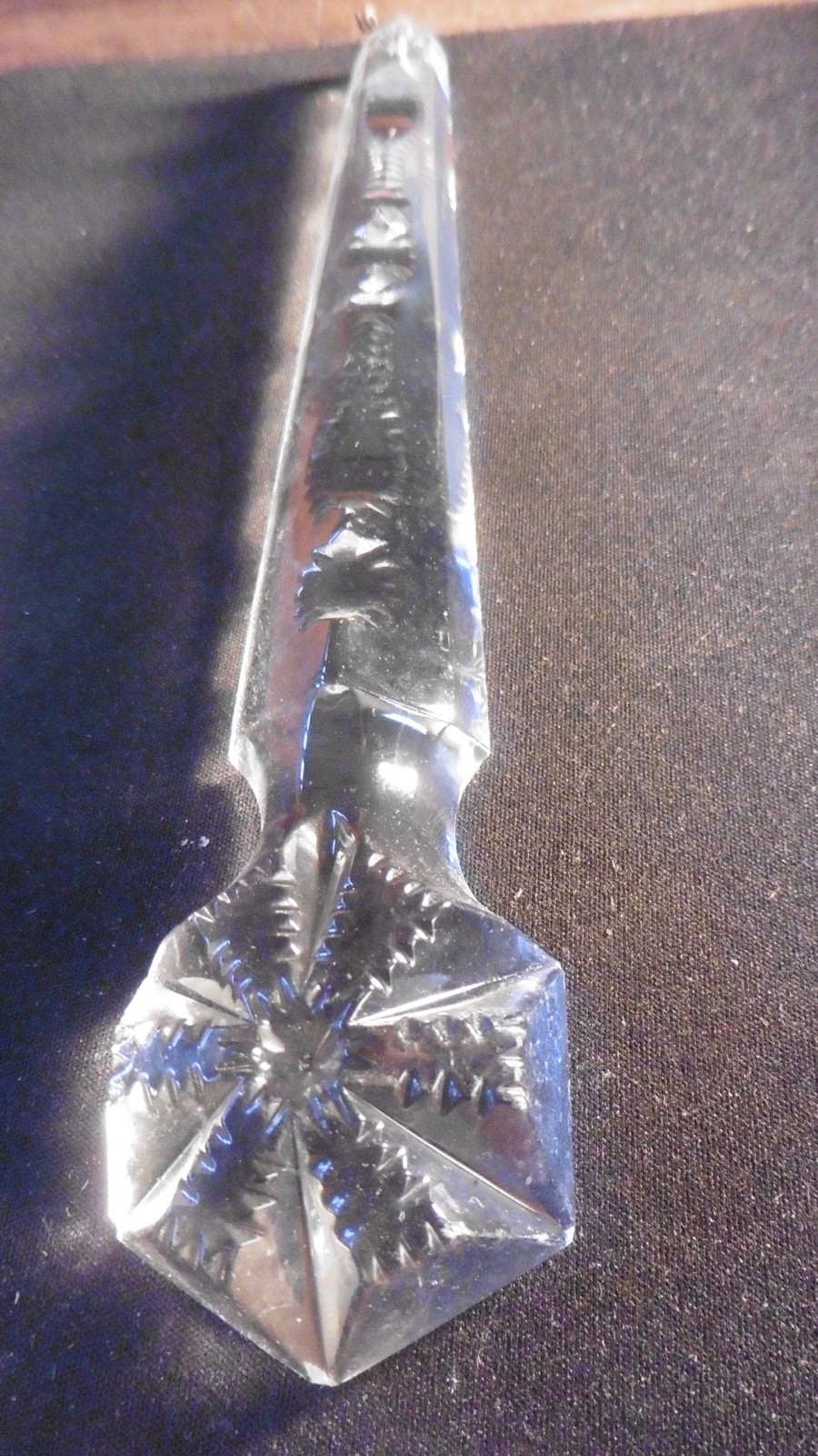 Antique Czech Crystal Balldrop Hand Cut & Polished Faceted Prism Spear Starburst
