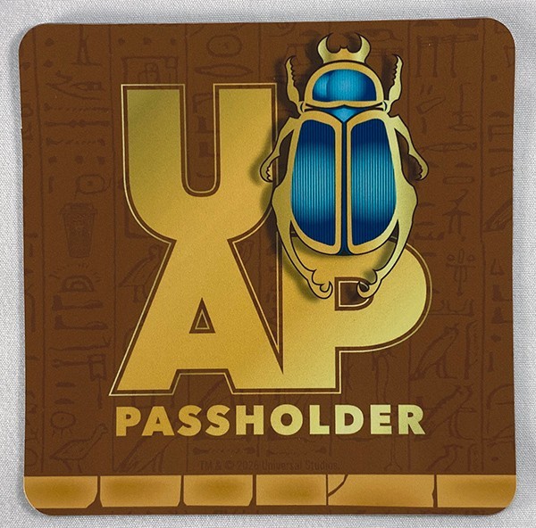 Universal Studios Annual Passholder Magnet UOAP 2026 REVENGE OF THE MUMMY Ride