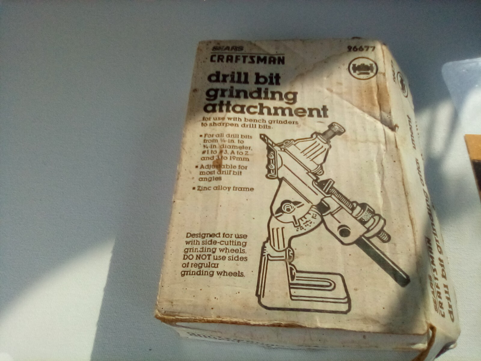 Vintage Craftsman No 9-6677 Drill Bit Grinding Attachment With Box - late 60’s