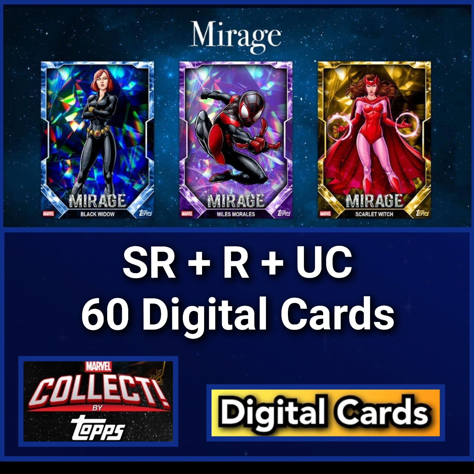 Topps Marvel Collect Mirage 26 SR+R+UC 60 Cards