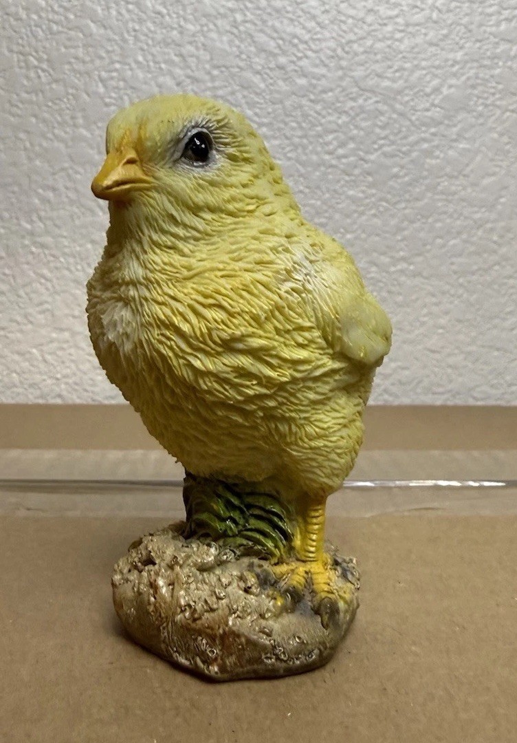 Vintage Yellow Baby Bird Chick Figurine Trinket – Rustic Farmhouse Spring Decor