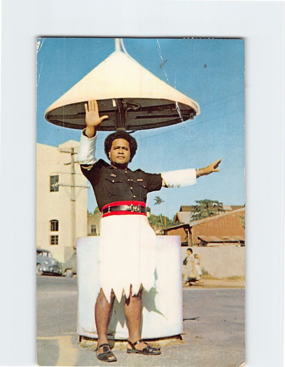 Postcard Fijian Policeman Fiji