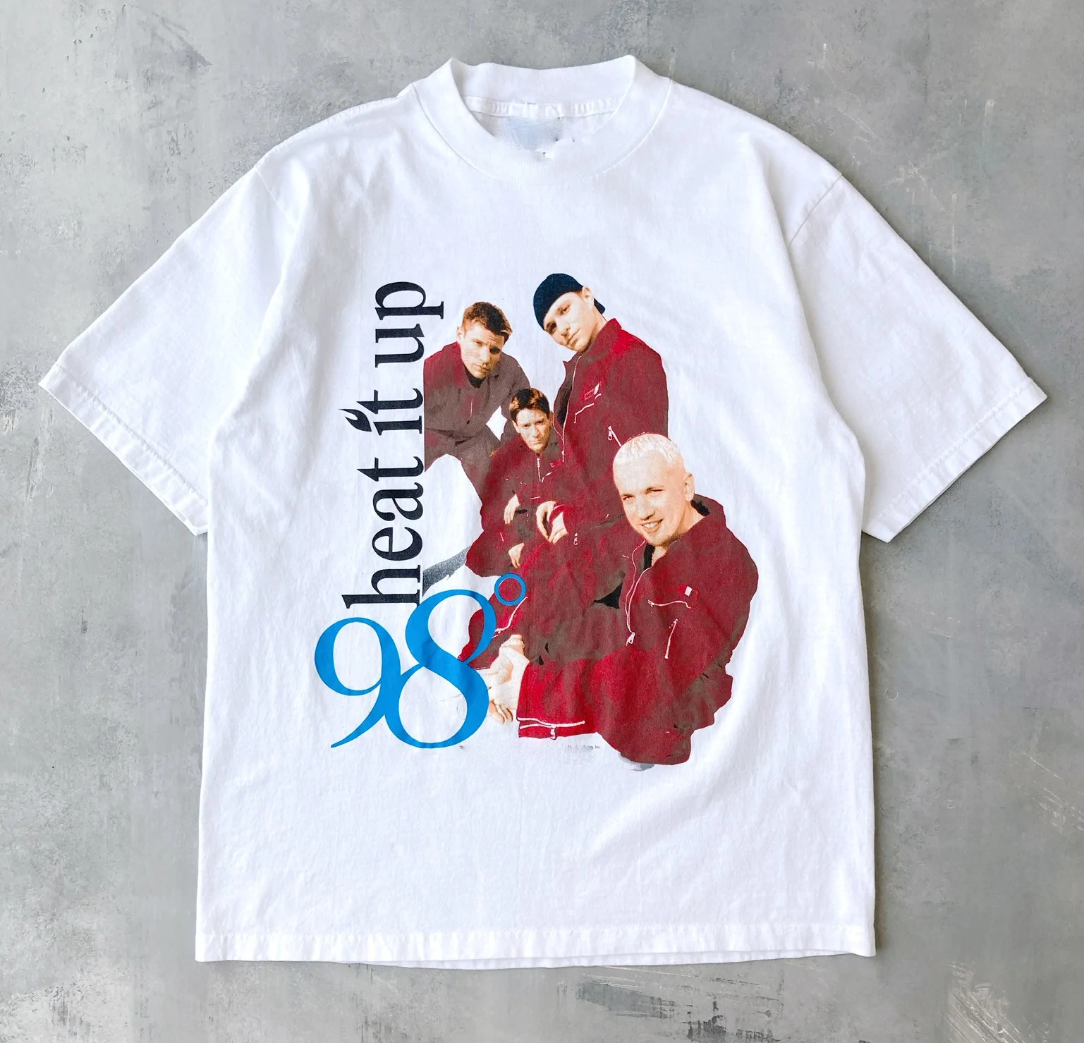 Vtg 98 Degrees Band Heavy Cotton All Size Unisex White Tee Shirt NP266