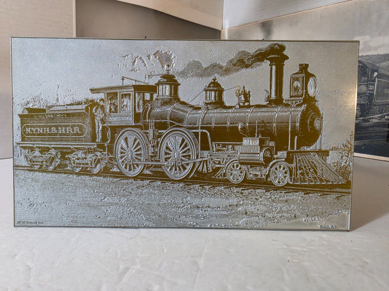 Vintage 1970 s Engraver Plate of NYNH & HRR New York New Haven & Hartford RR