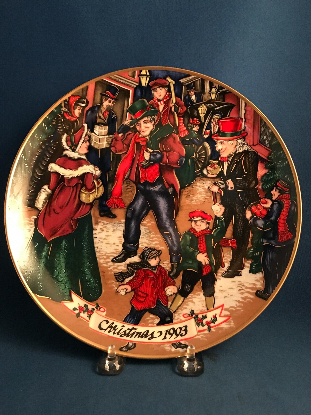 Fitz & Floyd 1993 Dickens Christmas Plate \ Fitz & Floyd 1993 Dickens Christmas Plate \