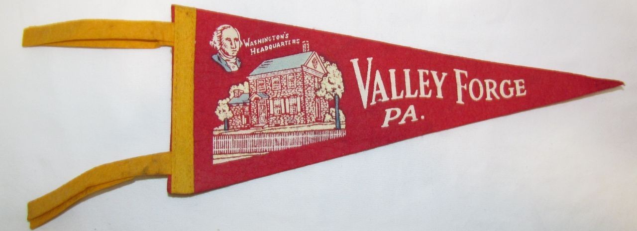 Vintage Valley Forge, PA Washington's Headquarters Small Felt Pennant 