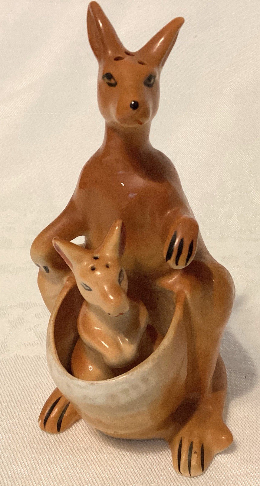 Vintage Mama Kangaroo and Joey Salt & Pepper Shakers Figural