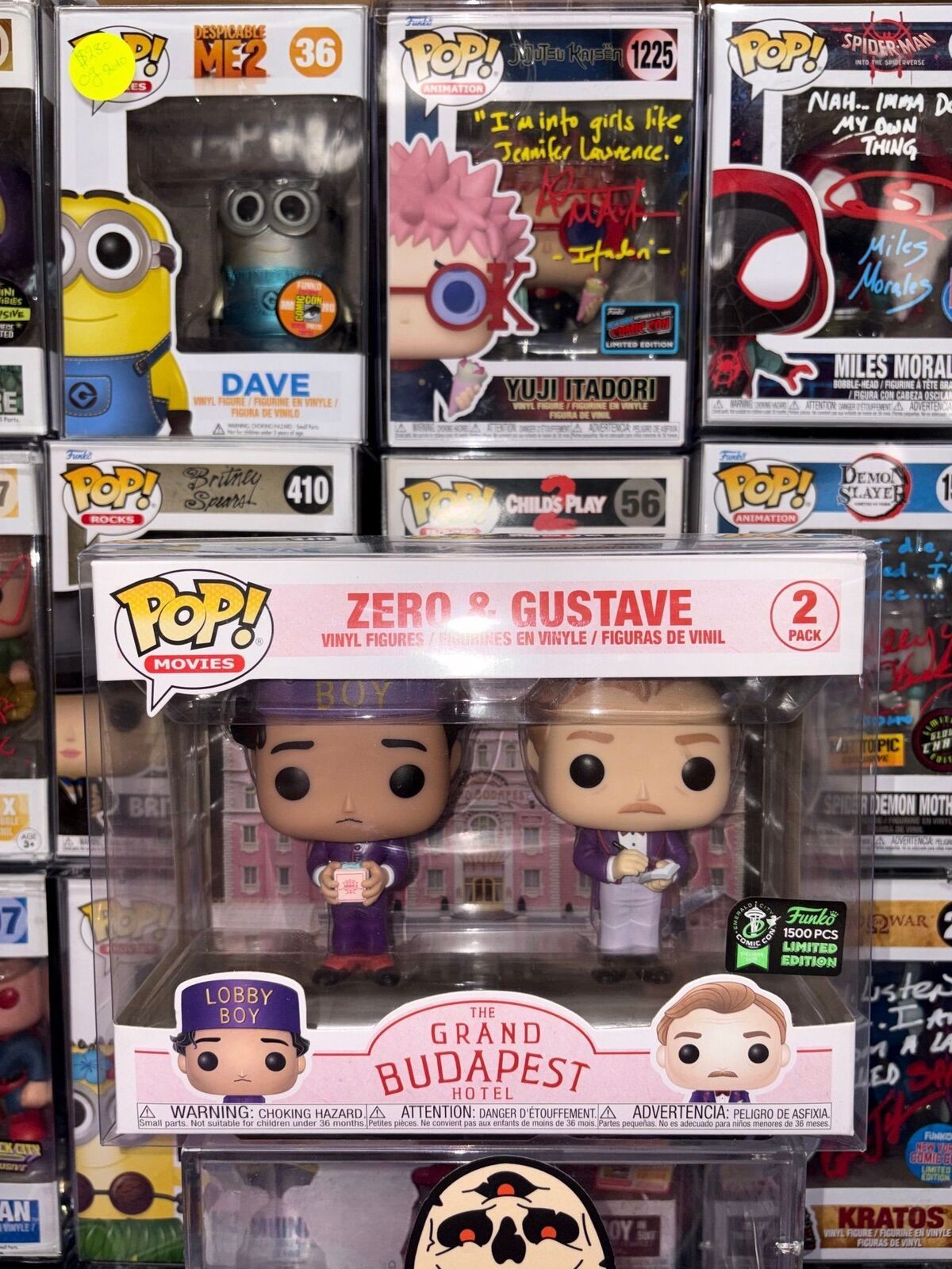 Zero & Gustave the grand budapest eccc le1500 two pack Funko  pop
