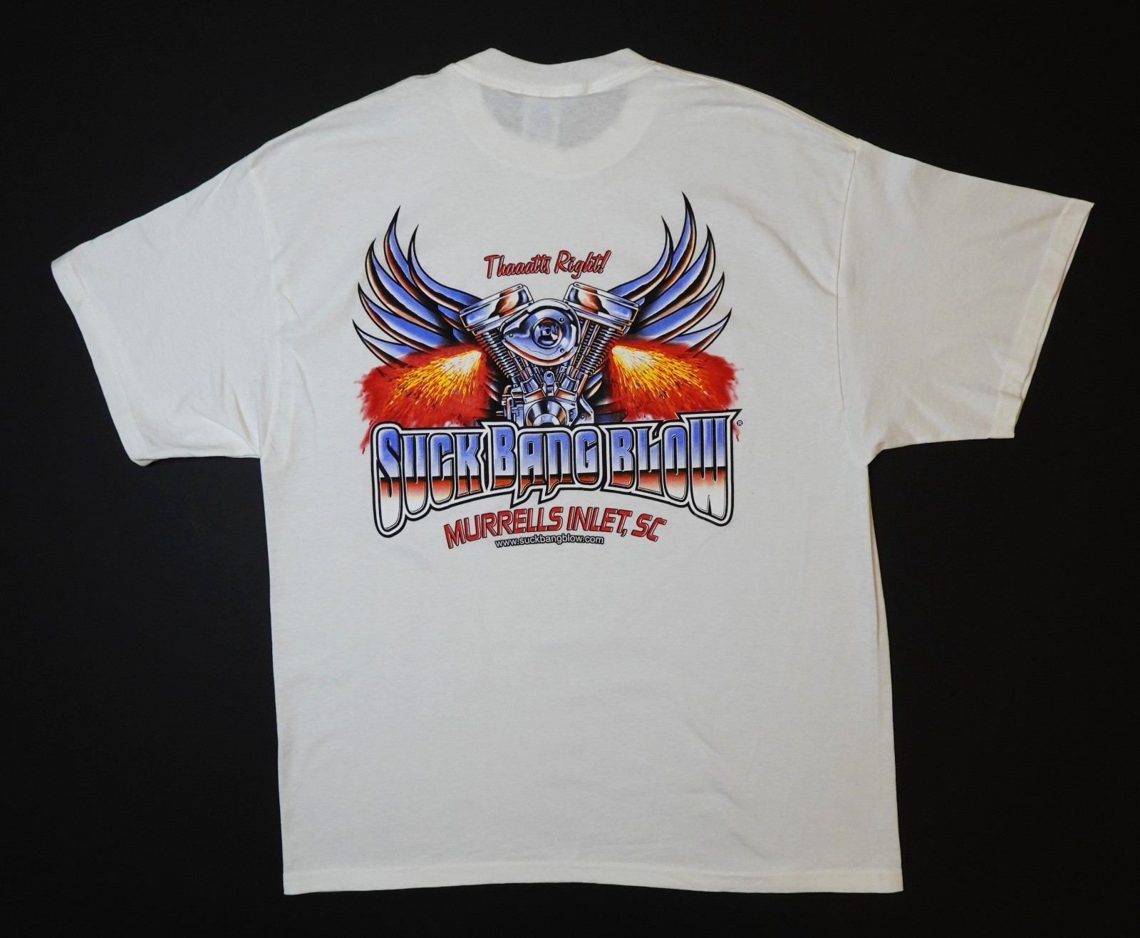 Vintage Myrtle Beach Harley Bike Week Suck Bang Blow Burn Out Bar XL T-Shirt Vintage Myrtle Beach Harley Bike Week Suck Bang Blow Burn Out Bar XL T-Shirt