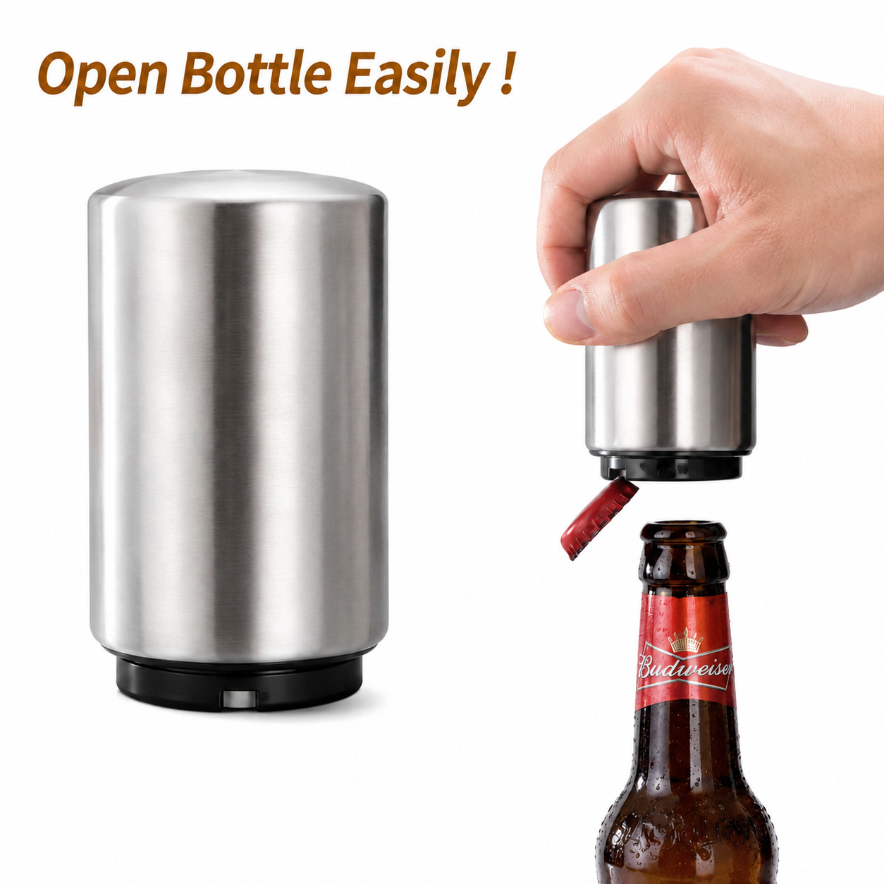 Automatic Beer Soda Bottle Opener Stainless Steel Magnetic Bottle Cap Opener
