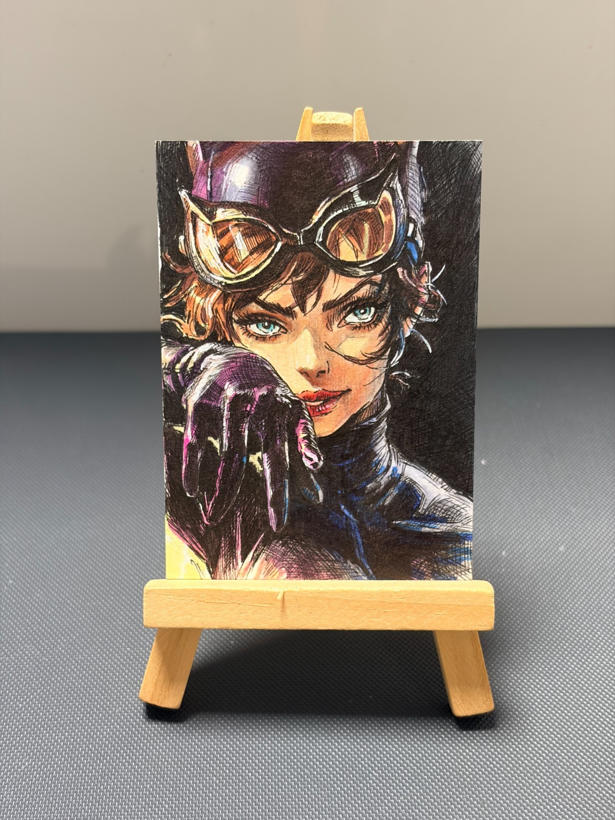 Hand-drawn INFINITY Stuido DC Original Sketch Cards 1/1 CAT WOMEN #68