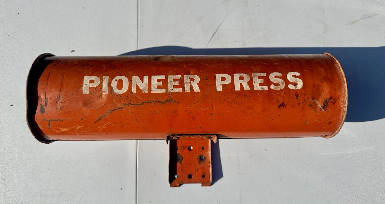 Vintage St Paul Dispatch Pioneer Press Minnesota Newspaper Tube Holder Round