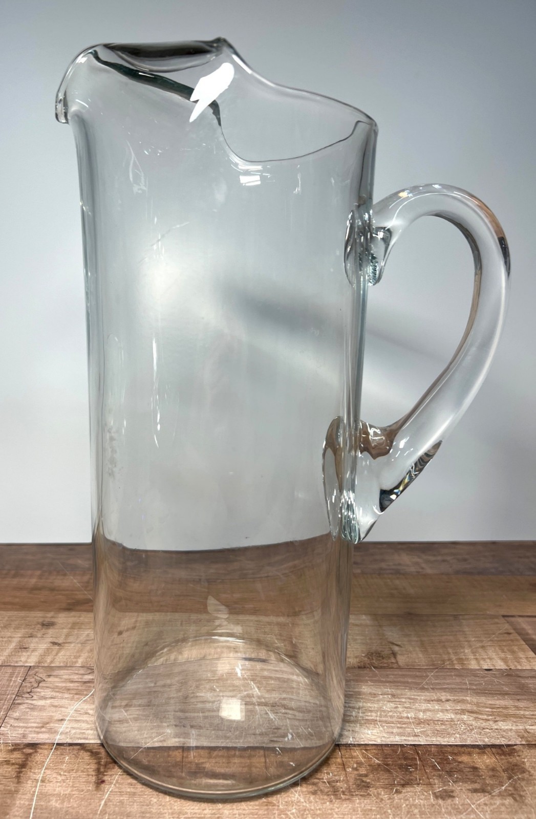Clear Glass Double-Spout Pitcher With Handle Elegant & Functional Design Heavy