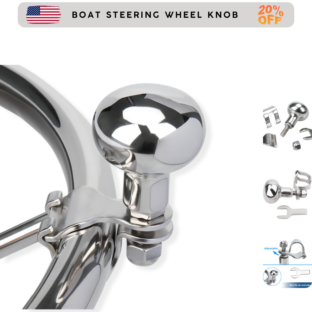 Boat Steering Wheel Knob 316 Stainless Steel Marine Spinner Universal Fit