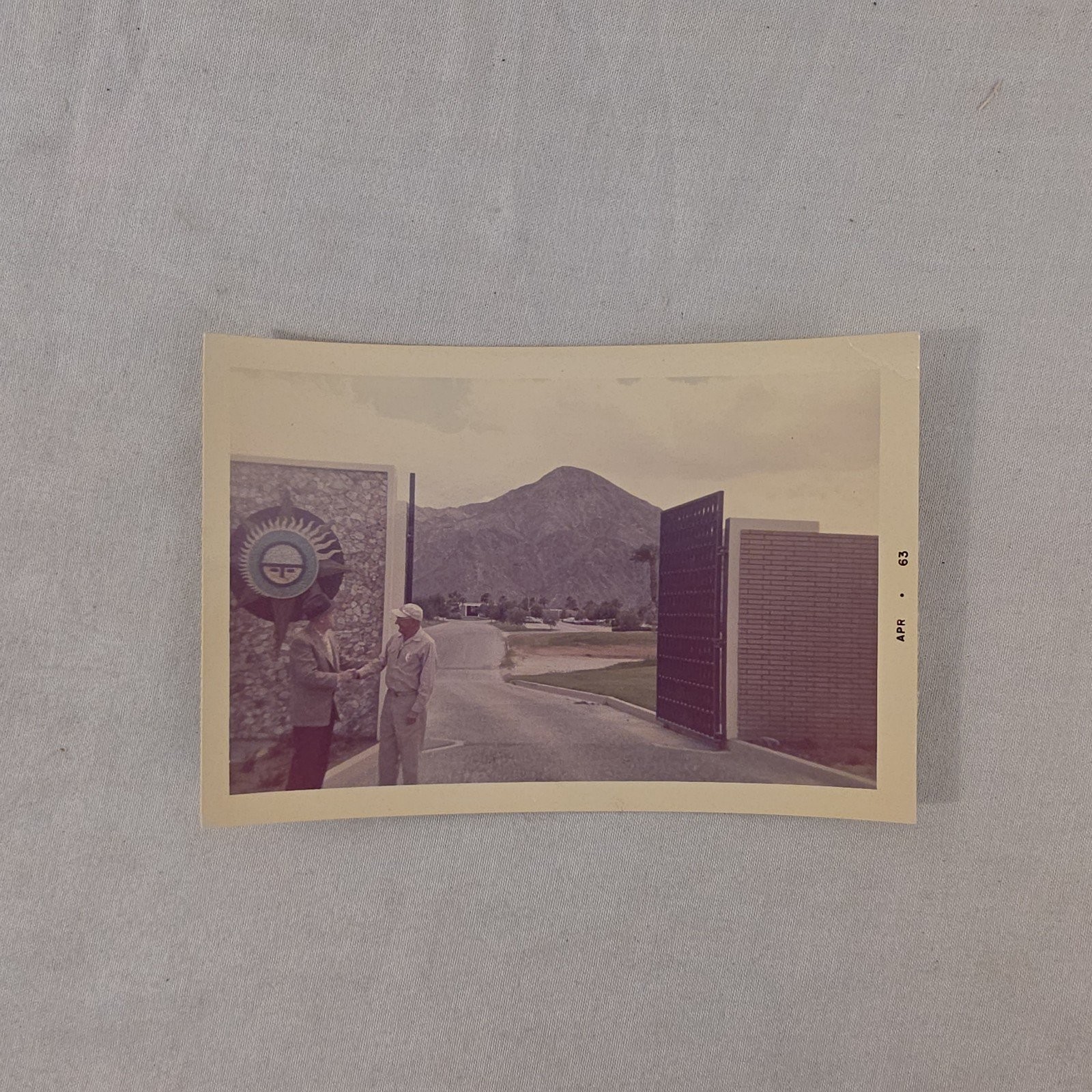 Kodak 1963 Vintage Photo Entrance to Eisenhower Palm Springs Winter Home