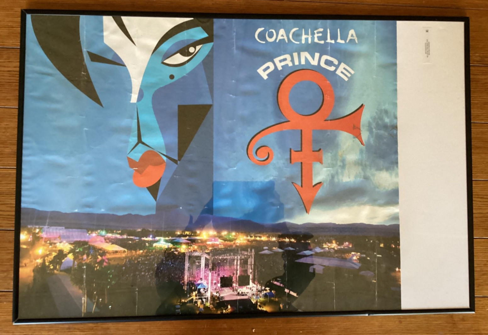 Rare 2008 Prince at Coachella Festival Indio California  Poster 24”x30”  Read