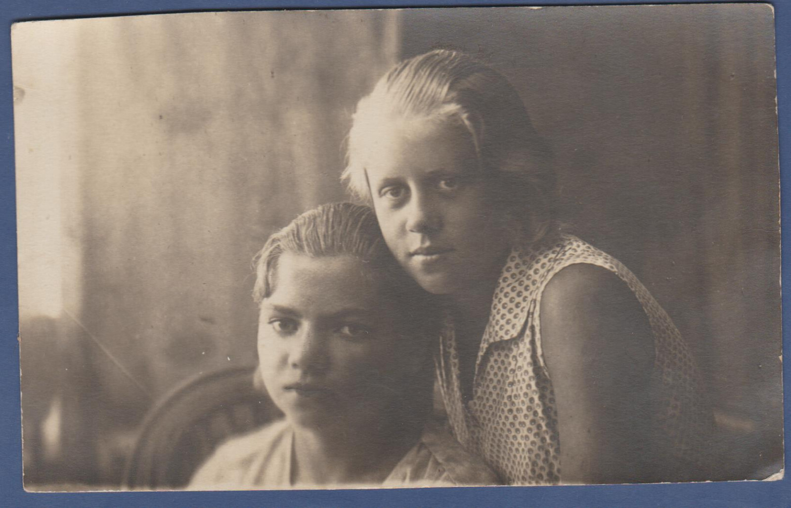 1932 Portrait of beautiful girls. Soviet Vintage Photo USSR