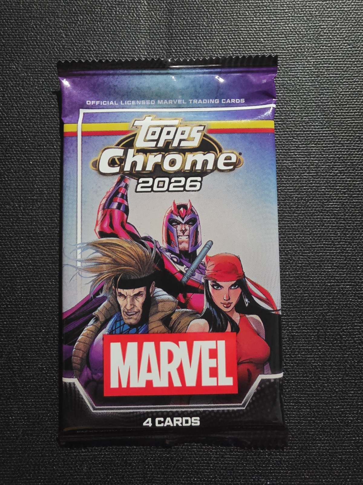 Topps Topps Chrome 2026 Marvel Trading Card Pack - 4 Cards (1 Pack)