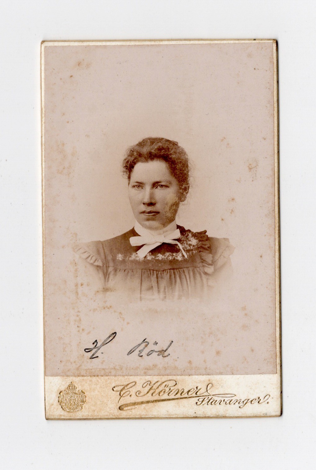 C Korner Stavanger Norway Elegant Victorian Woman 1890s Antique CDV Photo