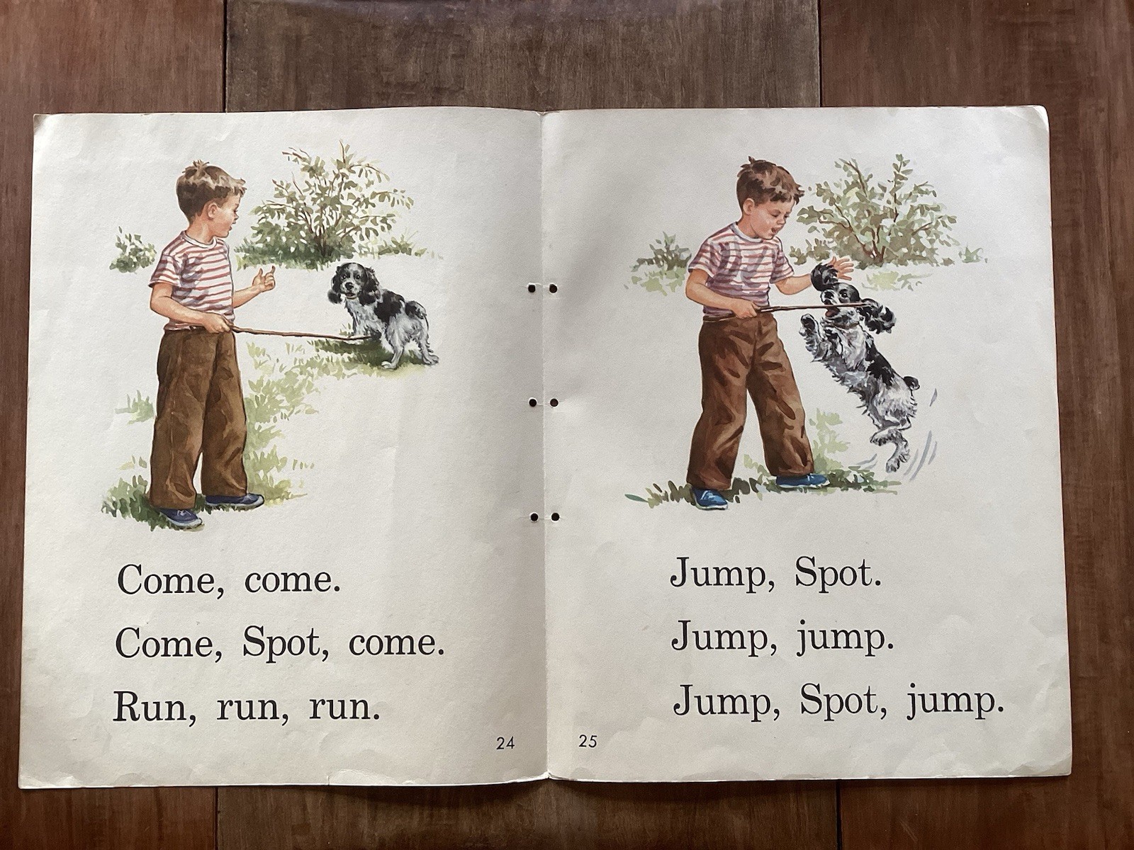 RARE 1950s Dick And Jane Our Big Book SPOT 4 Page Classroom Poster Storyline 24”