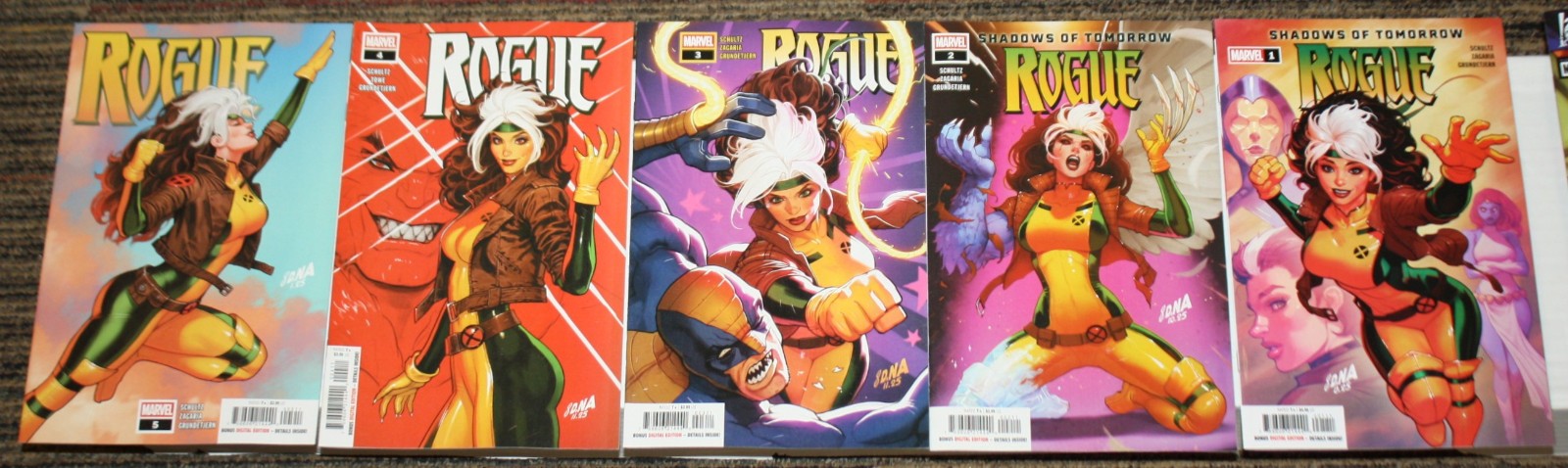 Marvel Rogue (2026) #1-5 COMPLETE SET - ALL 1sts, ALL A Nakayama Cvrs