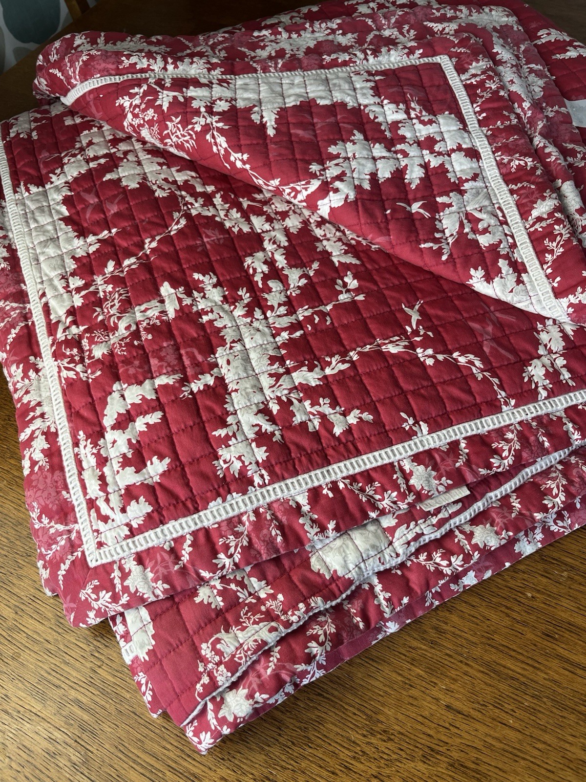 Vintage Sheridan Quilted Bedspread-French Toile Vintage Sheridan Quilted Bedspread-French Toile