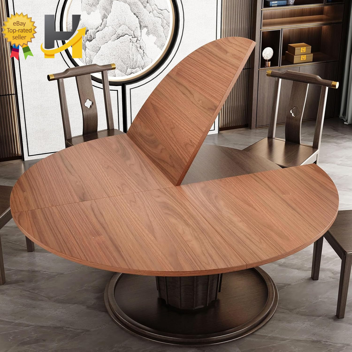 Wood round Foldable Table Top Only Large Portable Tabletop for Desktop Transform
